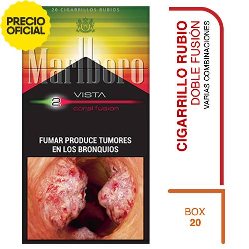 Precio de Marlboro Vista Coral Fusion XL Box 20 Cigarrillos Online