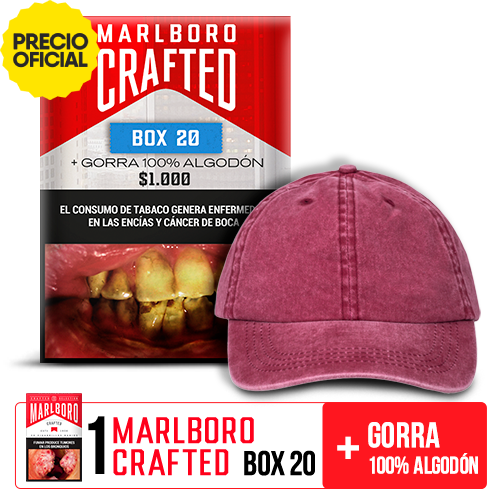 Combo Marlboro Crafted Red Box Con Gorra Cigarrillos Online